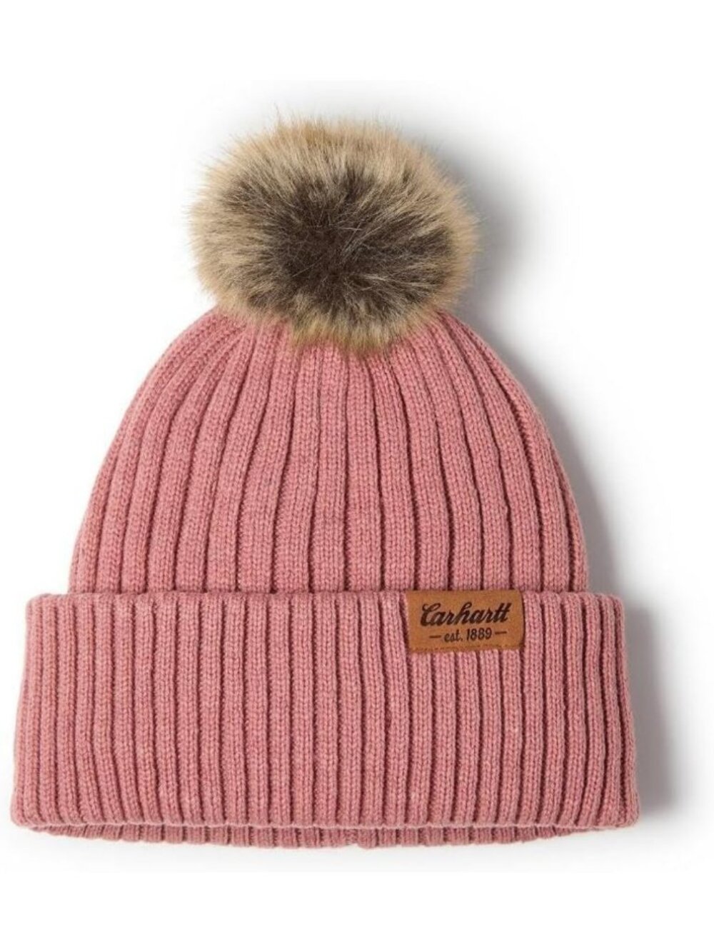 Cozy Women's Knit Faux Fur Pom-Pom Beanie Hat - Winter Warmth & Style